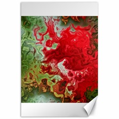 Abstract Stain Red Seamless Canvas 24  X 36 