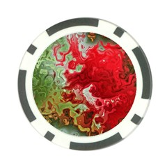 Abstract Stain Red Seamless Poker Chip Card Guard by HermanTelo