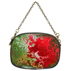 Abstract Stain Red Seamless Chain Purse (one Side) by HermanTelo