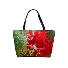 Abstract Stain Red Seamless Classic Shoulder Handbag