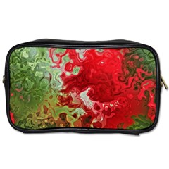 Abstract Stain Red Seamless Toiletries Bag (two Sides)