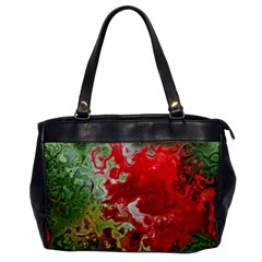 Abstract Stain Red Seamless Oversize Office Handbag