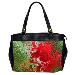 Abstract Stain Red Seamless Oversize Office Handbag (2 Sides)