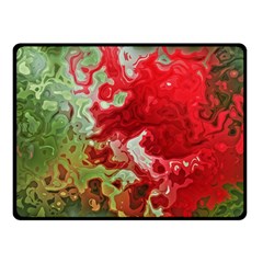 Abstract Stain Red Seamless Fleece Blanket (small)