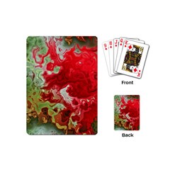 Abstract Stain Red Seamless Playing Cards (mini)