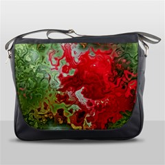 Abstract Stain Red Seamless Messenger Bag