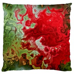 Abstract Stain Red Seamless Large Cushion Case (one Side) by HermanTelo