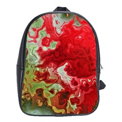 Abstract Stain Red Seamless School Bag (xl)