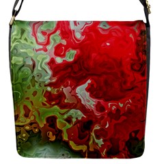 Abstract Stain Red Seamless Flap Closure Messenger Bag (s) by HermanTelo