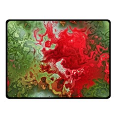 Abstract Stain Red Seamless Double Sided Fleece Blanket (small) 