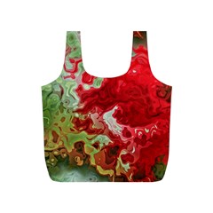 Abstract Stain Red Seamless Full Print Recycle Bag (s) by HermanTelo