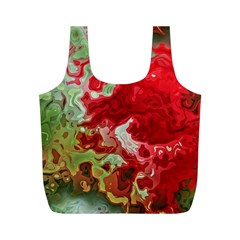 Abstract Stain Red Seamless Full Print Recycle Bag (m)