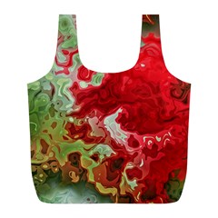 Abstract Stain Red Seamless Full Print Recycle Bag (l)