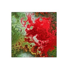 Abstract Stain Red Seamless Satin Bandana Scarf