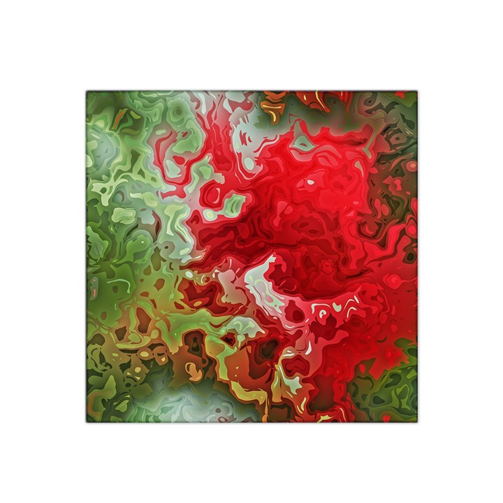 Abstract Stain Red Seamless Satin Bandana Scarf