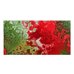 Abstract Stain Red Seamless Satin Shawl