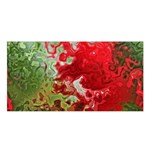 Abstract Stain Red Seamless Satin Shawl Front