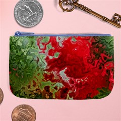 Abstract Stain Red Seamless Large Coin Purse