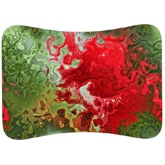 Abstract Stain Red Seamless Velour Seat Head Rest Cushion