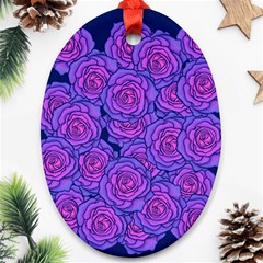 Roses Ornament (oval) by BubbSnugg