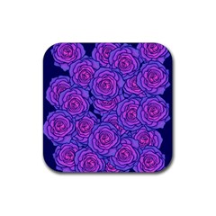 Roses Rubber Coaster (square)  by BubbSnugg