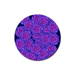 Roses Rubber Round Coaster (4 Pack)  by BubbSnugg