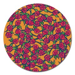 Roses  Magnet 5  (round) by BubbSnugg