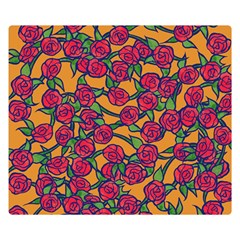 Roses  Double Sided Flano Blanket (small)  by BubbSnugg