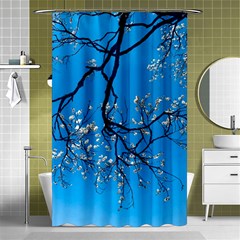 The Beauty Of Life- Cherry Blossom Tree Shower Curtain 48  X 72  (small)  by WensdaiAmbrose