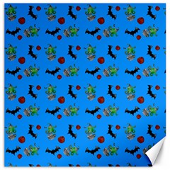 Halloween Witch Pattern Blue Canvas 20  X 20  by snowwhitegirl