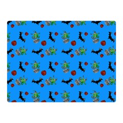 Halloween Witch Pattern Blue Double Sided Flano Blanket (mini)  by snowwhitegirl