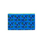 Halloween Witch Pattern Blue Cosmetic Bag (XS) Front