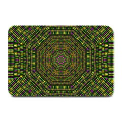 Peace Flower Planet And Calm Fire Plate Mats by pepitasart