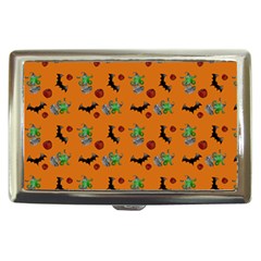 Halloween Witch Pattern Orange Cigarette Money Case