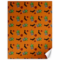 Halloween Witch Pattern Orange Canvas 18  x 24 