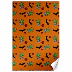 Halloween Witch Pattern Orange Canvas 20  x 30 