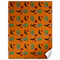 Halloween Witch Pattern Orange Canvas 36  x 48 