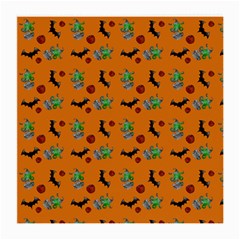 Halloween Witch Pattern Orange Medium Glasses Cloth (2 Sides)