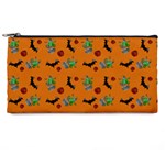 Halloween Witch Pattern Orange Pencil Cases Front