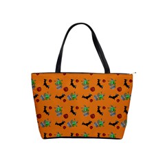 Halloween Witch Pattern Orange Classic Shoulder Handbag