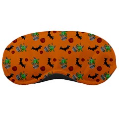 Halloween Witch Pattern Orange Sleeping Mask