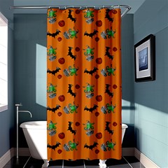 Halloween Witch Pattern Orange Shower Curtain 36  x 72  (Stall) 