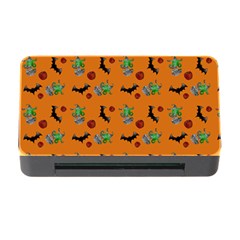 Halloween Witch Pattern Orange Memory Card Reader with CF