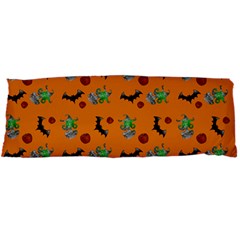 Halloween Witch Pattern Orange Body Pillow Case Dakimakura (two Sides) by snowwhitegirl