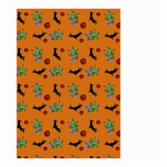 Halloween Witch Pattern Orange Small Garden Flag (Two Sides)