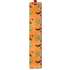 Halloween Witch Pattern Orange Large Book Marks