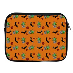 Halloween Witch Pattern Orange Apple iPad 2/3/4 Zipper Cases