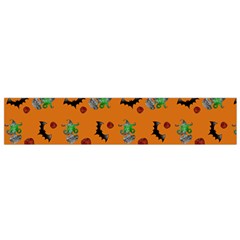 Halloween Witch Pattern Orange Small Flano Scarf