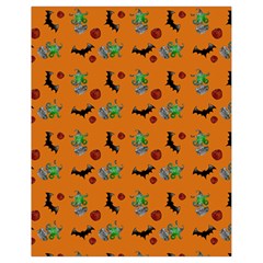 Halloween Witch Pattern Orange Drawstring Bag (Small)