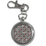 Halloween Witch Pattern Grey Key Chain Watches Front